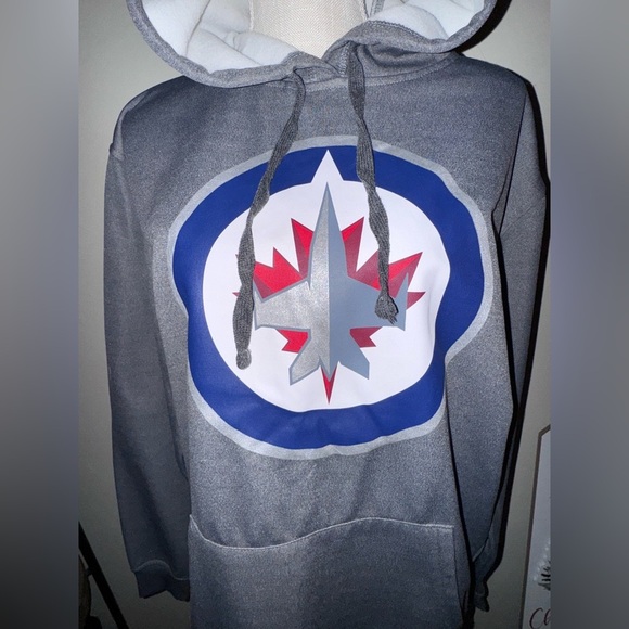 Winnipeg Jets Gray Hoodie by Fanatics. Size L EUC - Picture 2 of 12